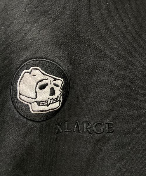 X-LARGE（エクストララージ）X-LARGE (エクストララージ) TIGER EMBROIDERY フーディースウェット ブラック サイズ:Lの古着・服飾アイテム