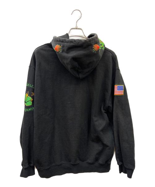 X-LARGE（エクストララージ）X-LARGE (エクストララージ) TIGER EMBROIDERY フーディースウェット ブラック サイズ:Lの古着・服飾アイテム
