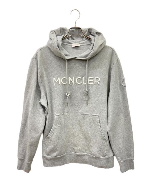 MONCLER（モンクレール）MONCLER (モンクレール) ロゴプルオーバーパーカー グレー サイズ:Lの古着・服飾アイテム