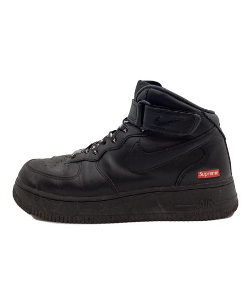 NIKE（ナイキ）NIKE (ナイキ) Supreme (シュプリーム) NIKE　Supreme　AIR FORCE1 MID　スニーカー ブラック サイズ:26.5ｃｍの古着・服飾アイテム