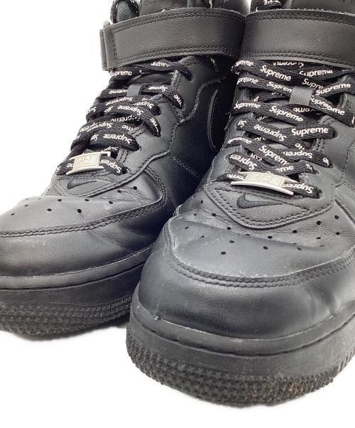 NIKE（ナイキ）NIKE (ナイキ) Supreme (シュプリーム) NIKE　Supreme　AIR FORCE1 MID　スニーカー ブラック サイズ:26.5ｃｍの古着・服飾アイテム
