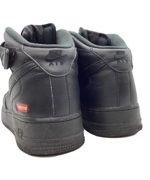 NIKE（ナイキ）NIKE (ナイキ) Supreme (シュプリーム) NIKE　Supreme　AIR FORCE1 MID　スニーカー ブラック サイズ:26.5ｃｍの古着・服飾アイテム