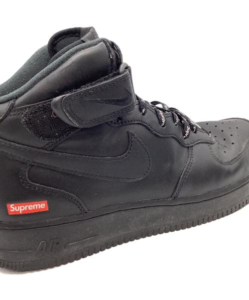 NIKE（ナイキ）NIKE (ナイキ) Supreme (シュプリーム) NIKE　Supreme　AIR FORCE1 MID　スニーカー ブラック サイズ:26.5ｃｍの古着・服飾アイテム