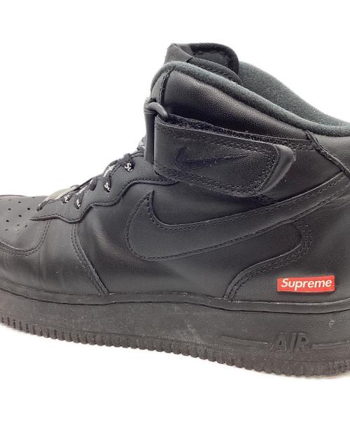 NIKE（ナイキ）NIKE (ナイキ) Supreme (シュプリーム) NIKE　Supreme　AIR FORCE1 MID　スニーカー ブラック サイズ:26.5ｃｍの古着・服飾アイテム