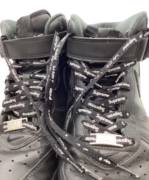 NIKE（ナイキ）NIKE (ナイキ) Supreme (シュプリーム) NIKE　Supreme　AIR FORCE1 MID　スニーカー ブラック サイズ:26.5ｃｍの古着・服飾アイテム