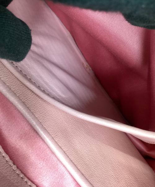 MIU MIU（ミュウミュウ）MIU MIU (ミュウミュウ) MIU MIU　ナッパクリスタル　2WAYバッグ ピンクの古着・服飾アイテム