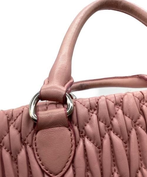 MIU MIU（ミュウミュウ）MIU MIU (ミュウミュウ) MIU MIU　ナッパクリスタル　2WAYバッグ ピンクの古着・服飾アイテム