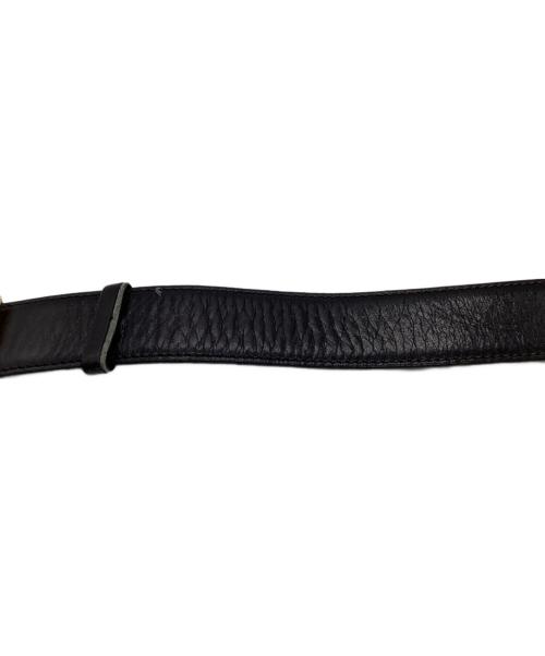 CELINE（セリーヌ）CELINE (セリーヌ) CELINE　レザーベルト ブラック×ゴールドの古着・服飾アイテム