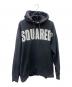 DSQUARED2（ディースクエアード）の古着「フロントロゴプルオーバーパーカー」｜ブラック×ホワイト