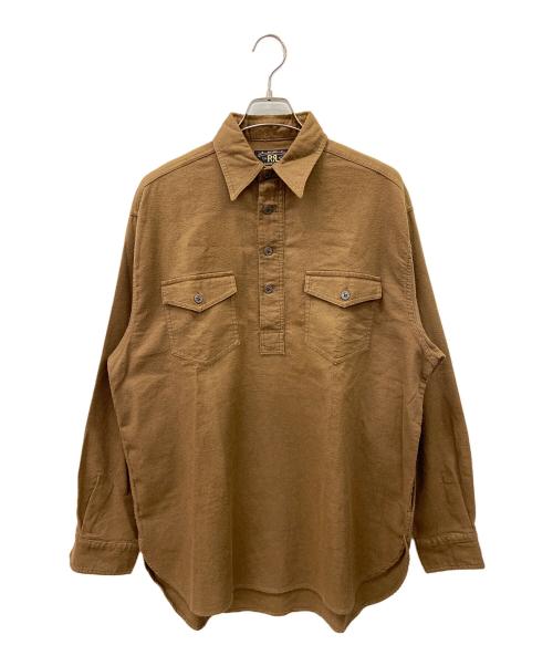 RRL（ダブルアールエル）RRL (ダブルアールエル) プルオーバーシャツ ブラウン サイズ:Lの古着・服飾アイテム