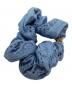 CELINE (セリーヌ) CELINE　SCRUNCHY ENGLISH EMBROIDERY　シュシュ ネイビー×ゴールド：20000円