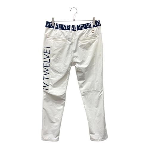 V12（ヴィトゥエルブ）V12 (ヴィトゥエルブ) ゴルフパンツ ホワイト×ブラック サイズ:Lの古着・服飾アイテム