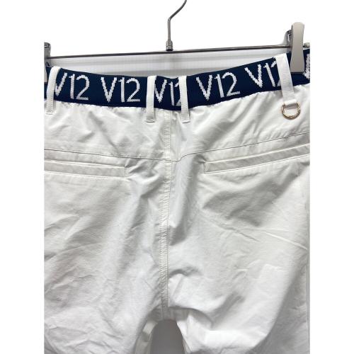 V12（ヴィトゥエルブ）V12 (ヴィトゥエルブ) ゴルフパンツ ホワイト×ブラック サイズ:Lの古着・服飾アイテム