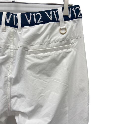 V12（ヴィトゥエルブ）V12 (ヴィトゥエルブ) ゴルフパンツ ホワイト×ブラック サイズ:Lの古着・服飾アイテム