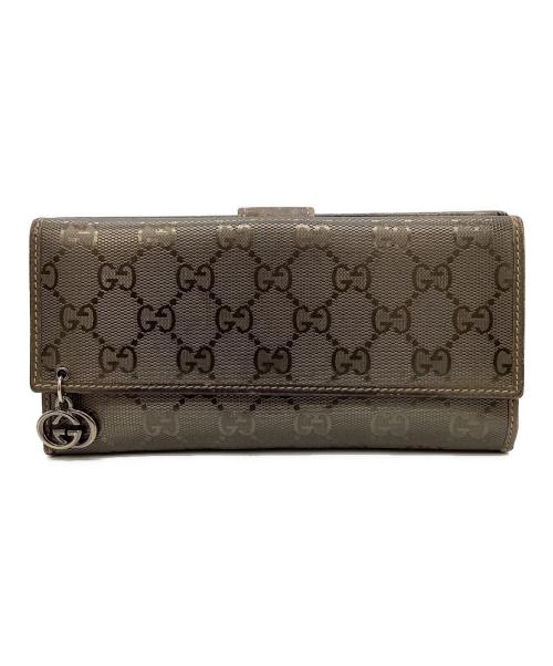 GUCCI（グッチ）GUCCI (グッチ) GUCCI　GGインプリメ　長財布 ゴールドの古着・服飾アイテム
