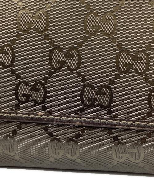 GUCCI（グッチ）GUCCI (グッチ) GUCCI　GGインプリメ　長財布 ゴールドの古着・服飾アイテム