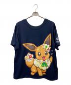 POKEPARK KANTOポケパークカントー）の古着「半袖カットソー」｜ネイビー×ブラウン
