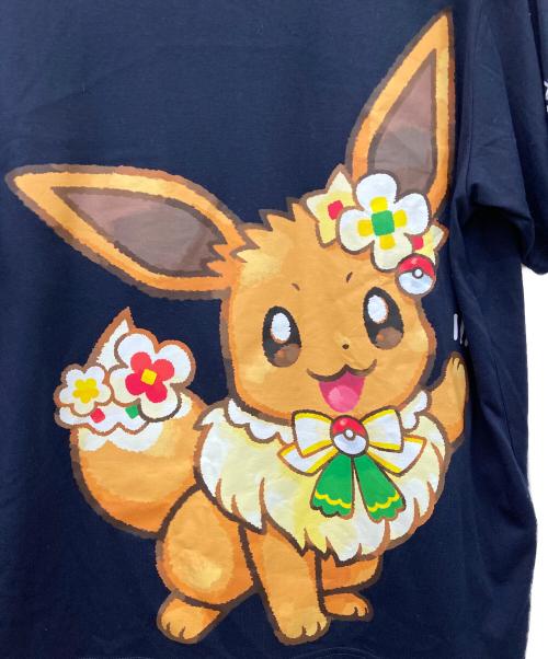 POKEPARK KANTO（ポケパークカントー）POKEPARK KANTO (ポケパークカントー) 半袖カットソー ネイビー×ブラウン サイズ:3XLの古着・服飾アイテム