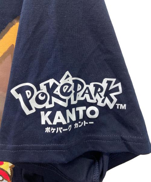 POKEPARK KANTO（ポケパークカントー）POKEPARK KANTO (ポケパークカントー) 半袖カットソー ネイビー×ブラウン サイズ:3XLの古着・服飾アイテム