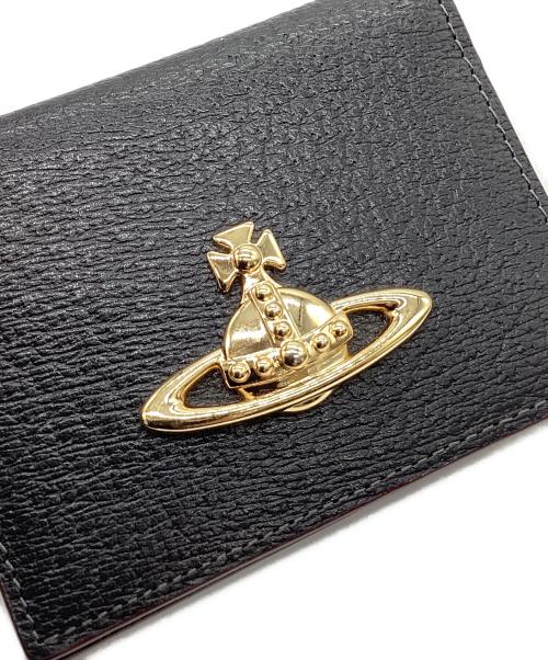 Vivienne Westwood（ヴィヴィアンウエストウッド）Vivienne Westwood (ヴィヴィアンウエストウッド) Vivienne Westwood　パスケース ブラック×ゴールドの古着・服飾アイテム
