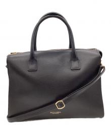 BLUE LABEL CRESTBRIDGE（ブルーレーベルクレストブリッジ）の古着「BLUE LABEL CRESTBRIDGE　2WAYバッグ」｜ブラック×ベージュ