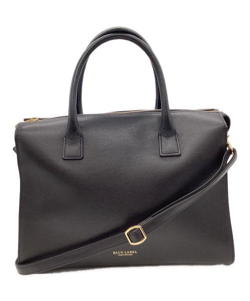 BLUE LABEL CRESTBRIDGE（ブルーレーベルクレストブリッジ）BLUE LABEL CRESTBRIDGE (ブルーレーベルクレストブリッジ) BLUE LABEL CRESTBRIDGE　2WAYバッグ ブラック×ベージュの古着・服飾アイテム
