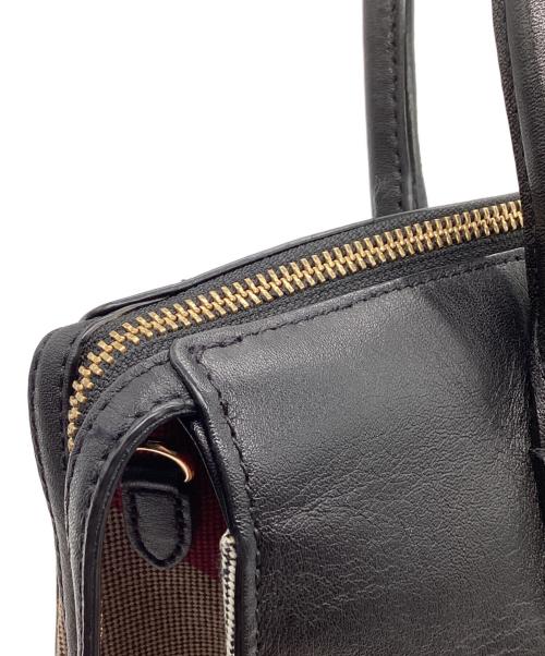 BLUE LABEL CRESTBRIDGE（ブルーレーベルクレストブリッジ）BLUE LABEL CRESTBRIDGE (ブルーレーベルクレストブリッジ) BLUE LABEL CRESTBRIDGE　2WAYバッグ ブラック×ベージュの古着・服飾アイテム