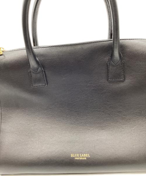 BLUE LABEL CRESTBRIDGE（ブルーレーベルクレストブリッジ）BLUE LABEL CRESTBRIDGE (ブルーレーベルクレストブリッジ) BLUE LABEL CRESTBRIDGE　2WAYバッグ ブラック×ベージュの古着・服飾アイテム