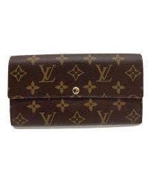 LOUIS VUITTON（ルイ ヴィトン）の古着「LOUIS VUITTON　モノグラム　ポルトフォイユ・サラ　長財布」｜ブラウン