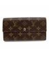LOUIS VUITTON（ルイ ヴィトン）の古着「LOUIS VUITTON　モノグラム　ポルトフォイユ・サラ　長財布」｜ブラウン