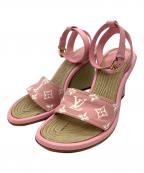 LOUIS VUITTONルイ ヴィトン）の古着「LOUIS VUITTON　マイアライン　ウェッジソールサンダル」｜ピンクベージュ