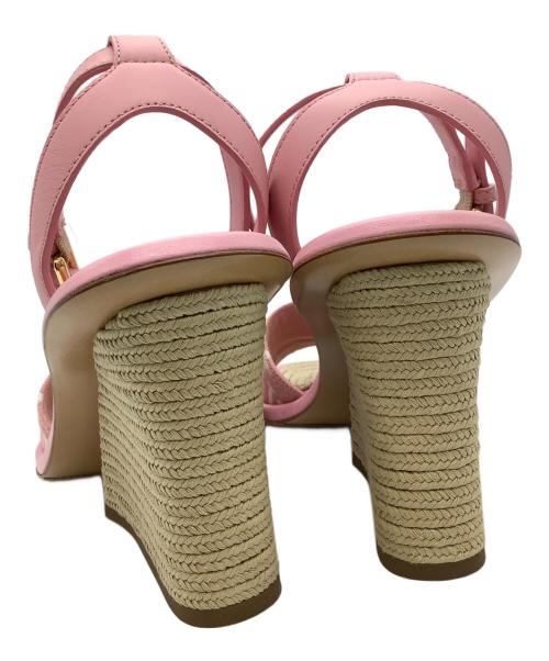 LOUIS VUITTON（ルイ ヴィトン）LOUIS VUITTON (ルイ ヴィトン) LOUIS VUITTON　マイアライン　ウェッジソールサンダル ピンクベージュ サイズ:38　1/2の古着・服飾アイテム