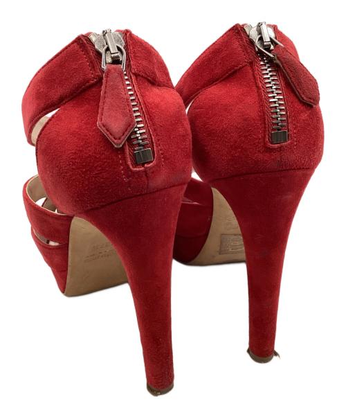 MIU MIU（ミュウミュウ）MIU MIU (ミュウミュウ) MIU MIU　オープントゥサンダル レッド サイズ:37　1/2の古着・服飾アイテム