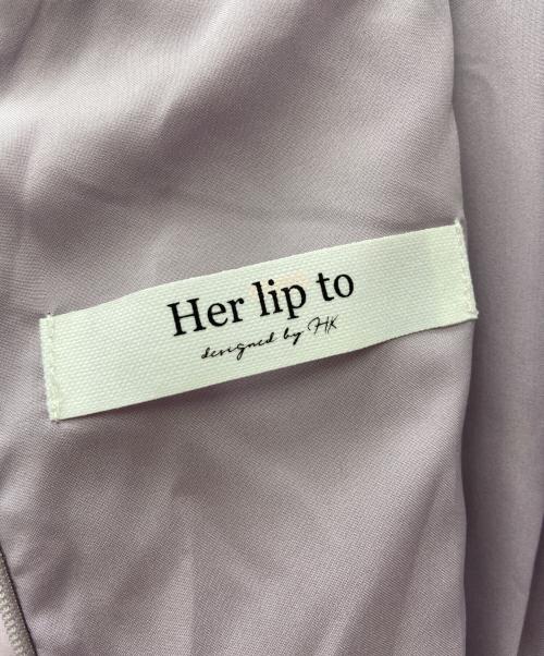 HER LIP TO（ハーリップトゥ）Her lip to (ハーリップトゥ) 半袖ワンピース ピンク サイズ:M 未使用品の古着・服飾アイテム
