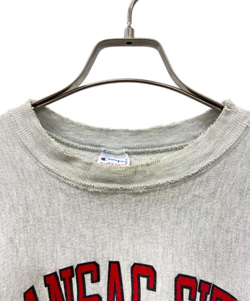 Champion REVERSE WEAVE（チャンピオン リバース ウィーブ）Champion REVERSE WEAVE (チャンピオン リバース ウィーブ) スウェット グレー×レッド サイズ:Mの古着・服飾アイテム