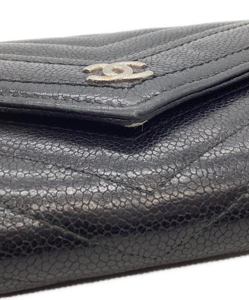 CHANEL（シャネル）CHANEL (シャネル) CHANEL　シェブロン　長財布 ブラックの古着・服飾アイテム