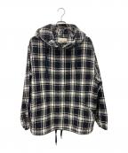 The Duffer of ST.Georgeザ ダファーオブセントジョージ）の古着「PULLOVER HOODIE SHIRTS」｜ホワイト×ブラック