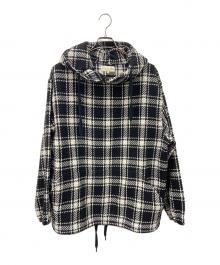 The Duffer of ST.George（ザ ダファーオブセントジョージ）の古着「PULLOVER HOODIE SHIRTS」｜ホワイト×ブラック