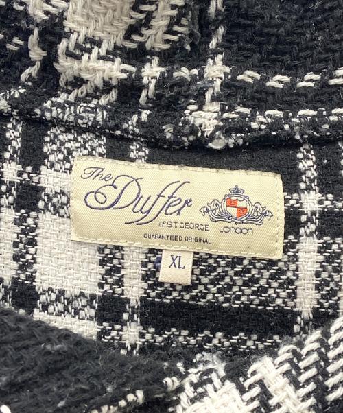 The Duffer of ST.George（ザ ダファーオブセントジョージ）The DUFFER of ST.GEORGE (ザ ダファーオブセントジョージ) PULLOVER HOODIE SHIRTS ホワイト×ブラック サイズ:XLの古着・服飾アイテム