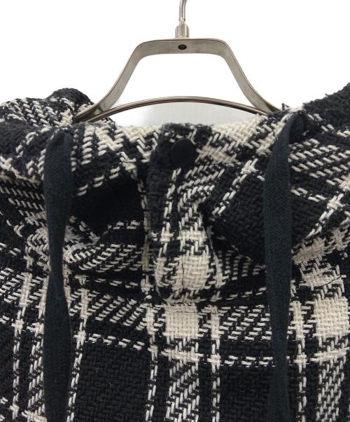 The Duffer of ST.George（ザ ダファーオブセントジョージ）The DUFFER of ST.GEORGE (ザ ダファーオブセントジョージ) PULLOVER HOODIE SHIRTS ホワイト×ブラック サイズ:XLの古着・服飾アイテム