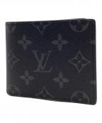LOUIS VUITTONルイ ヴィトン）の古着「LOUIS VUITTON　モノグラム・エクリプス　モノグラム・エクリプス　2つ折り財布」｜ブラック