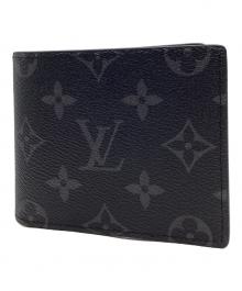 LOUIS VUITTON（ルイ ヴィトン）の古着「LOUIS VUITTON　モノグラム・エクリプス　モノグラム・エクリプス　2つ折り財布」｜ブラック