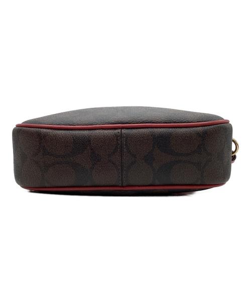 COACH（コーチ）COACH (コーチ) COACH　シグネチャー　ショルダーバッグ ブラウン×レッドの古着・服飾アイテム