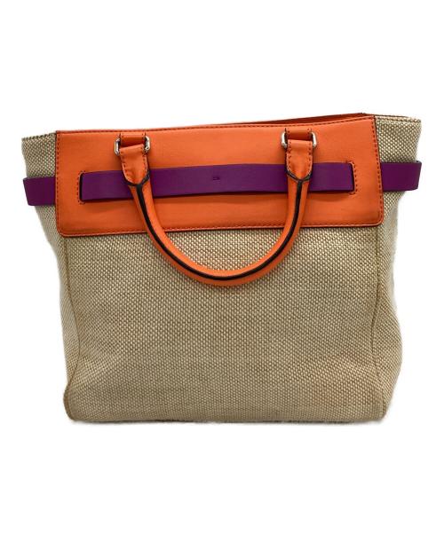 Kate Spade（ケイトスペード）Kate Spade (ケイトスペード) Kate Spade　2WAYバッグ ベージュ×オレンジの古着・服飾アイテム