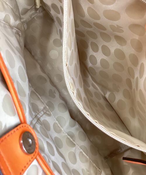Kate Spade（ケイトスペード）Kate Spade (ケイトスペード) Kate Spade　2WAYバッグ ベージュ×オレンジの古着・服飾アイテム
