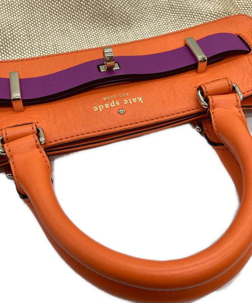 Kate Spade（ケイトスペード）Kate Spade (ケイトスペード) Kate Spade　2WAYバッグ ベージュ×オレンジの古着・服飾アイテム