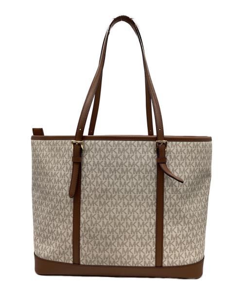 MICHAEL KORS（マイケルコース）MICHAEL KORS (マイケル・コース) MICHAEL KORS　トートバッグ アイボリー×ブラウンの古着・服飾アイテム