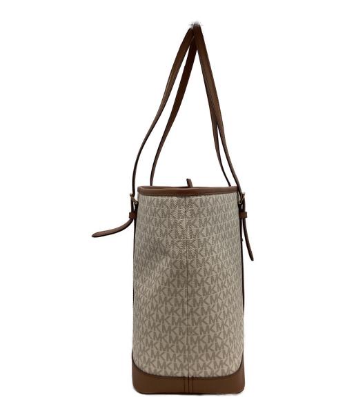 MICHAEL KORS（マイケルコース）MICHAEL KORS (マイケル・コース) MICHAEL KORS　トートバッグ アイボリー×ブラウンの古着・服飾アイテム