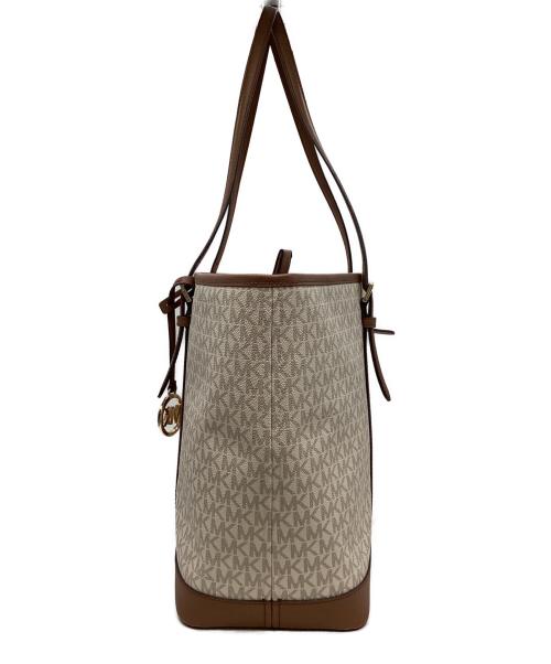 MICHAEL KORS（マイケルコース）MICHAEL KORS (マイケル・コース) MICHAEL KORS　トートバッグ アイボリー×ブラウンの古着・服飾アイテム