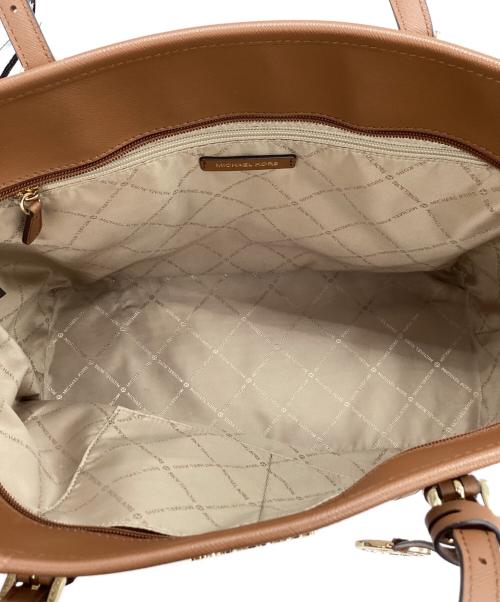 MICHAEL KORS（マイケルコース）MICHAEL KORS (マイケル・コース) MICHAEL KORS　トートバッグ アイボリー×ブラウンの古着・服飾アイテム